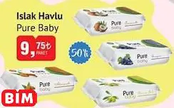 PURE BABY ISLAK HAVLU